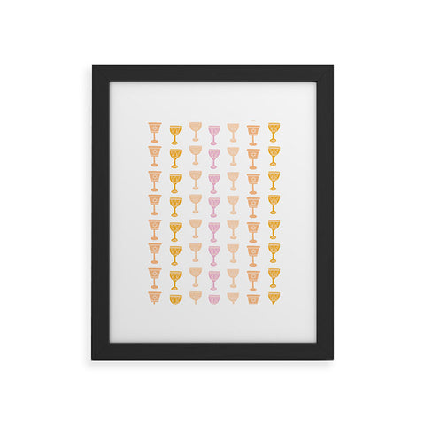 Marni Wine Cups for Passover Pastel Framed Art Print