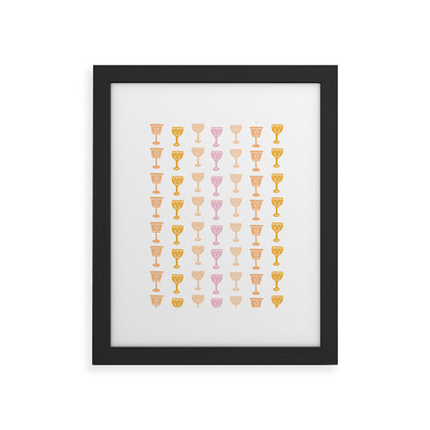Marni Wine Cups for Passover Pastel Framed Art Print