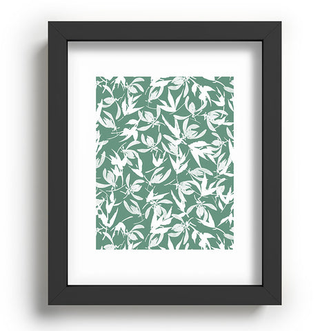 Marta Barragan Camarasa Abstract asian leaves MP Recessed Framing Rectangle