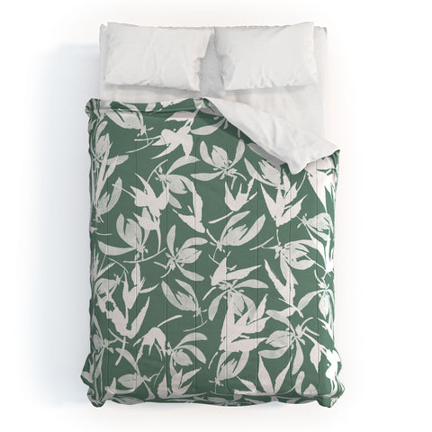 Marta Barragan Camarasa Abstract asian leaves MP Comforter