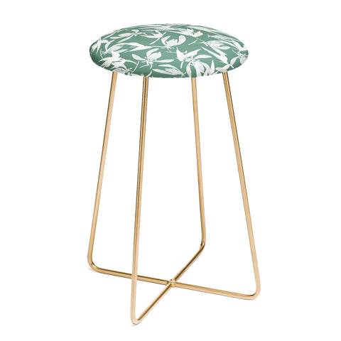Marta Barragan Camarasa Abstract asian leaves MP Counter Stool
