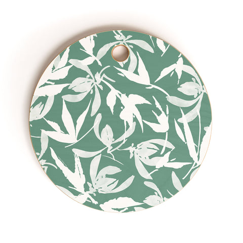 Marta Barragan Camarasa Abstract asian leaves MP Cutting Board Round