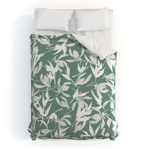 Marta Barragan Camarasa Abstract asian leaves MP Duvet Cover
