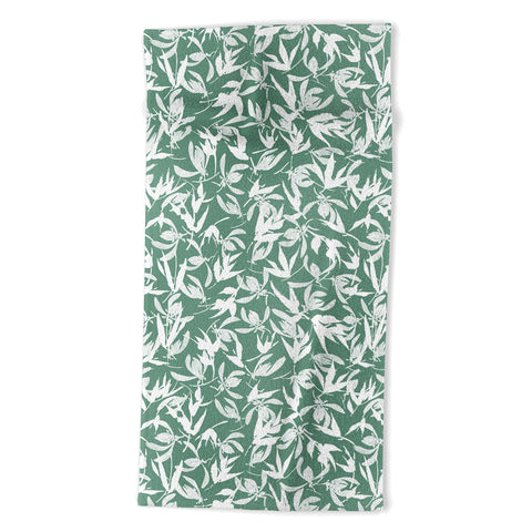 Marta Barragan Camarasa Abstract asian leaves MP Beach Towel