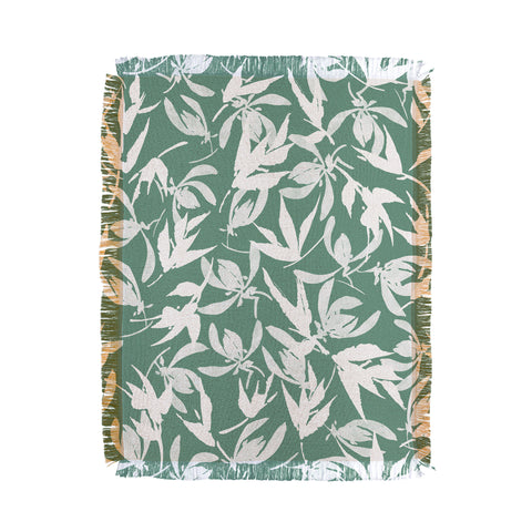 Marta Barragan Camarasa Abstract asian leaves MP Throw Blanket
