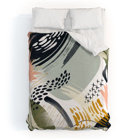 Marta Barragan Camarasa Abstract autumn season Duvet Cover