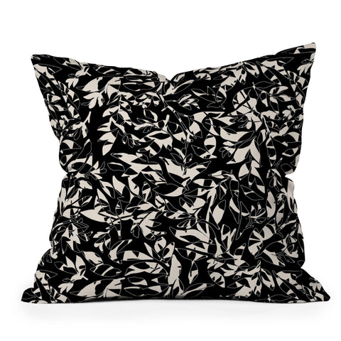 Marta Barragan Camarasa Abstract black white nature DP Throw Pillow