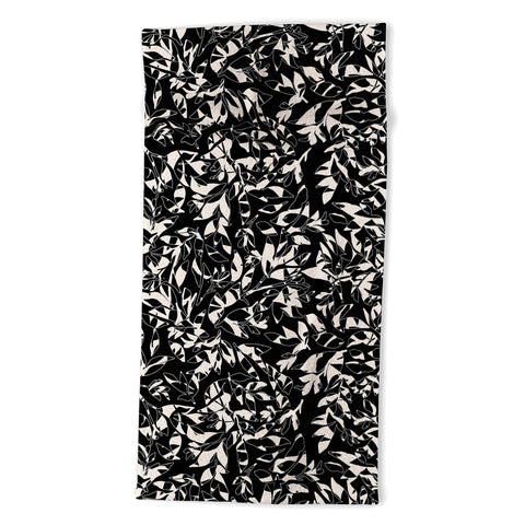 Marta Barragan Camarasa Abstract black white nature DP Beach Towel