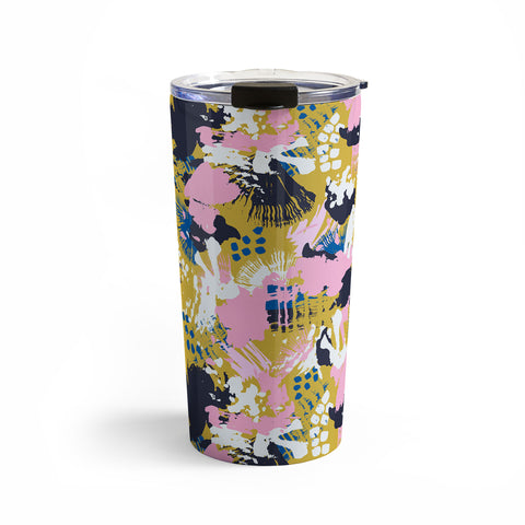 Marta Barragan Camarasa ABSTRACT BRUSHSTROKES 02 Travel Mug