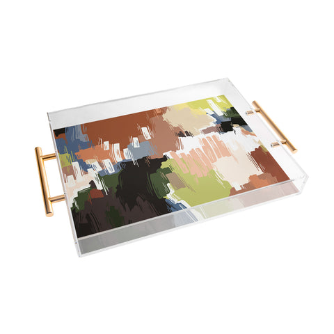 Marta Barragan Camarasa Abstract colors nature B Acrylic Tray