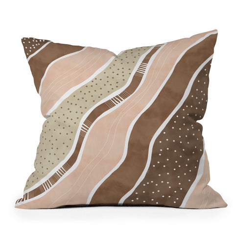 Marta Barragan Camarasa Abstract dune strokes I Outdoor Throw Pillow