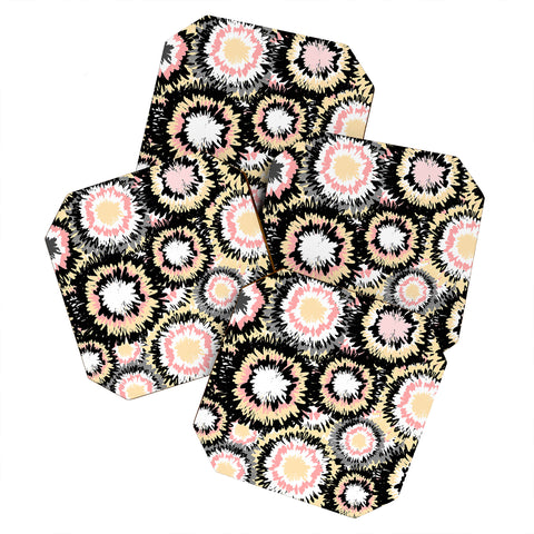 Marta Barragan Camarasa Abstract flowers mosaic Coaster Set