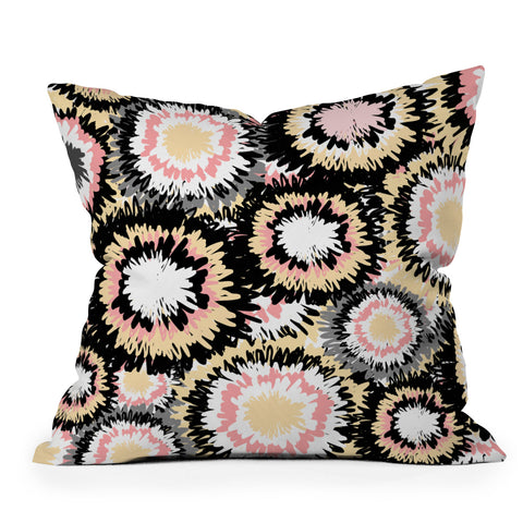 Marta Barragan Camarasa Abstract flowers mosaic Outdoor Throw Pillow