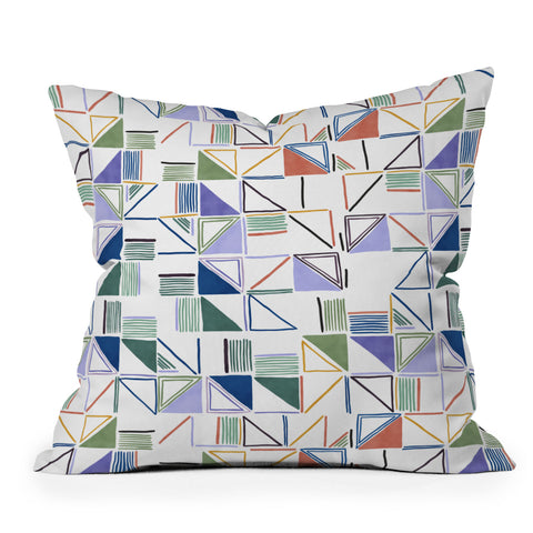 Marta Barragan Camarasa Abstract forms of lines 78T Outdoor Throw Pillow