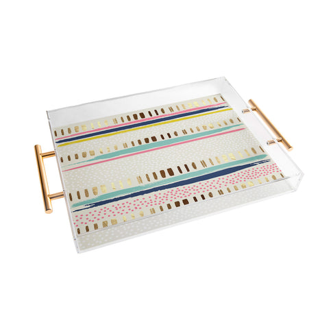 Marta Barragan Camarasa Abstract Geometric Strokes I Acrylic Tray