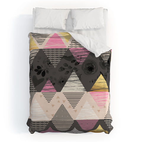 Marta Barragan Camarasa Abstract geometric textures Duvet Cover