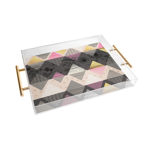 Marta Barragan Camarasa Abstract geometric textures Acrylic Tray