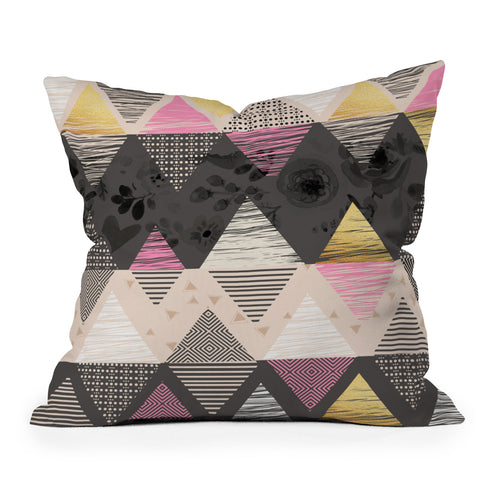 Marta Barragan Camarasa Abstract geometric textures Outdoor Throw Pillow