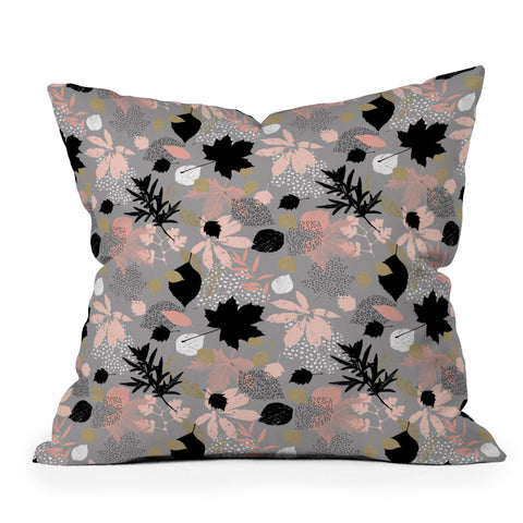 Marta Barragan Camarasa Abstract maple leaves autumn Outdoor Throw Pillow