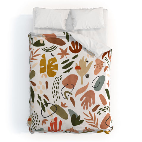 Marta Barragan Camarasa Abstract modern nature shapes Duvet Cover