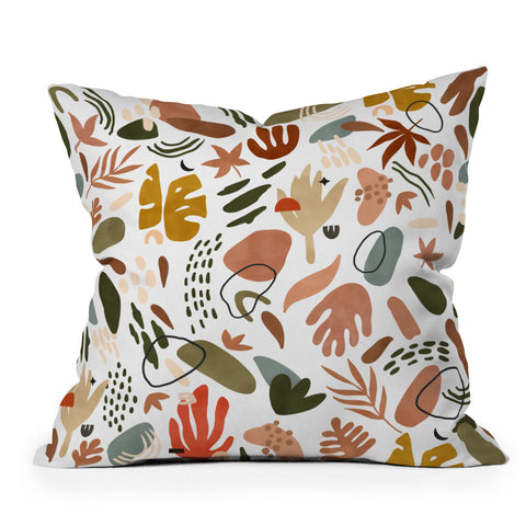 Marta Barragan Camarasa Abstract modern nature shapes Outdoor Throw Pillow