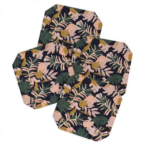 Marta Barragan Camarasa Abstract nature tropical 34 Coaster Set