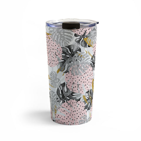 Marta Barragan Camarasa Abstract of monstera patterns Travel Mug