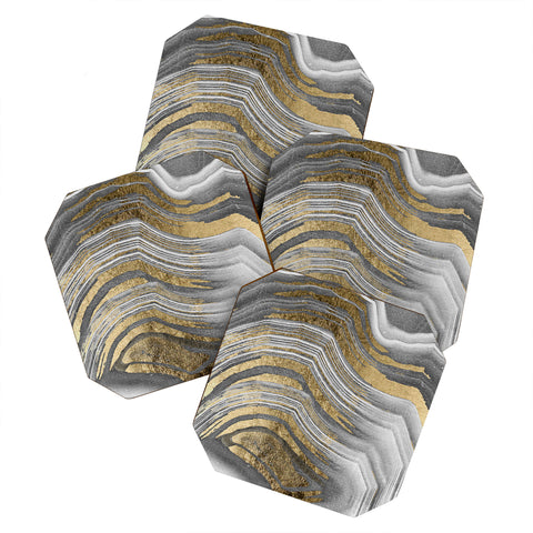 Marta Barragan Camarasa Abstract paint modern Coaster Set