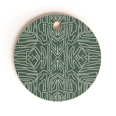 Marta Barragan Camarasa Abstract pattern linear stroke Cutting Board Round