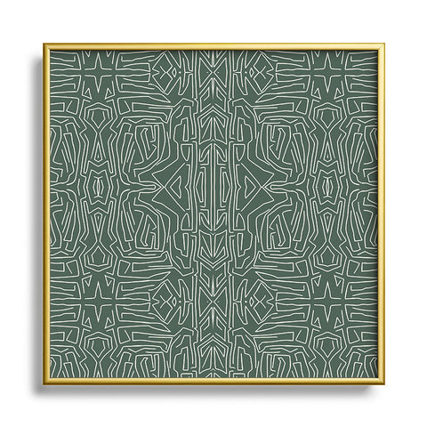 Marta Barragan Camarasa Abstract pattern linear stroke Square Metal Framed Art Print