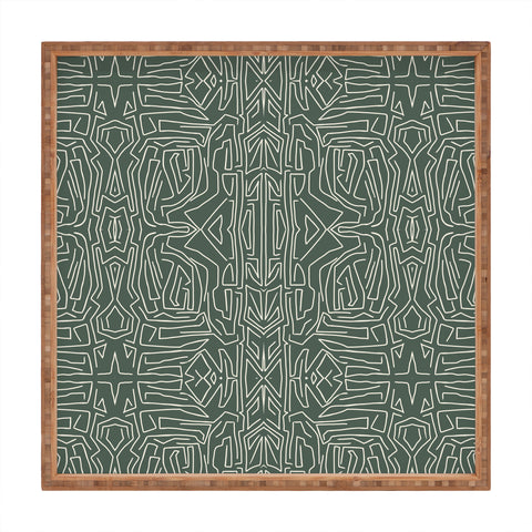 Marta Barragan Camarasa Abstract pattern linear stroke Square Tray