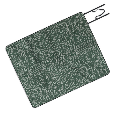 Marta Barragan Camarasa Abstract pattern linear stroke Picnic Blanket