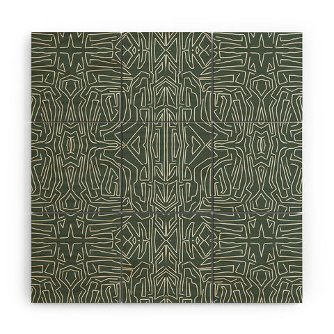 Marta Barragan Camarasa Abstract pattern linear stroke Wood Wall Mural