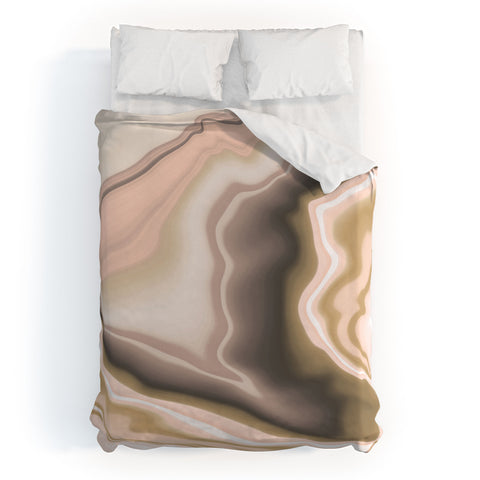 Marta Barragan Camarasa Abstract pink marble 70 Duvet Cover