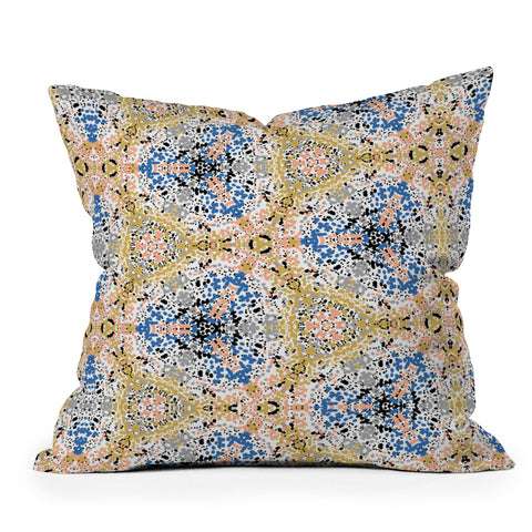 Marta Barragan Camarasa Abstract Pointillism Mosaic I Outdoor Throw Pillow