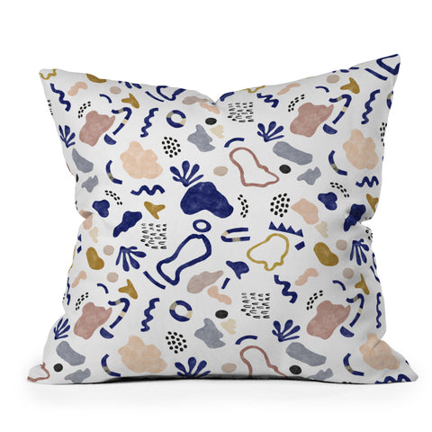 Marta Barragan Camarasa Abstract shapes and strokes M Outdoor Throw Pillow