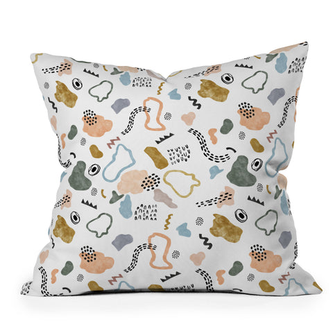 Marta Barragan Camarasa Abstract shapes and strokes P Outdoor Throw Pillow