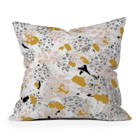 Marta Barragan Camarasa Abstract shapes of textures and marble Outdoor Throw Pillow
