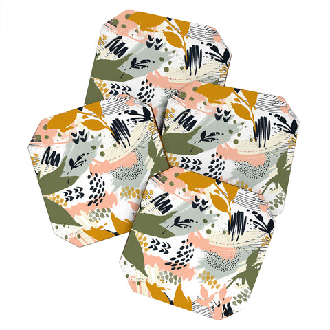 Marta Barragan Camarasa Abstract strokes still life Coaster Set