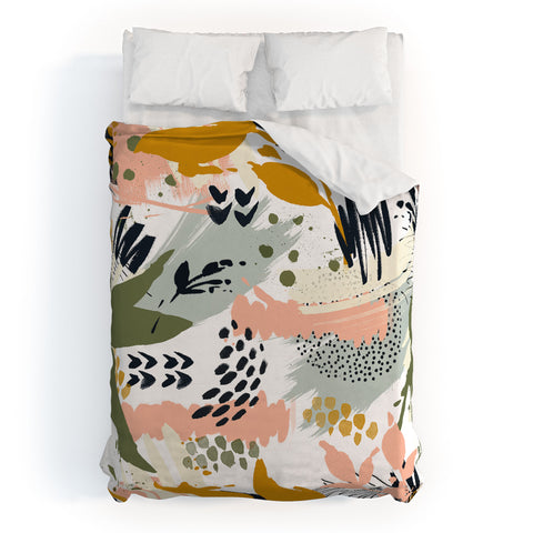 Marta Barragan Camarasa Abstract strokes still life Duvet Cover
