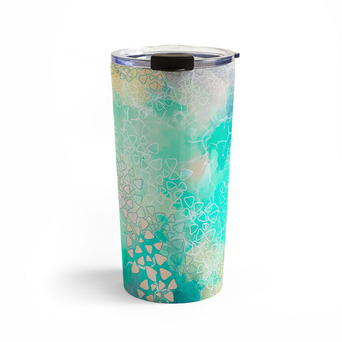 Marta Barragan Camarasa Abstract triangles on marble Travel Mug