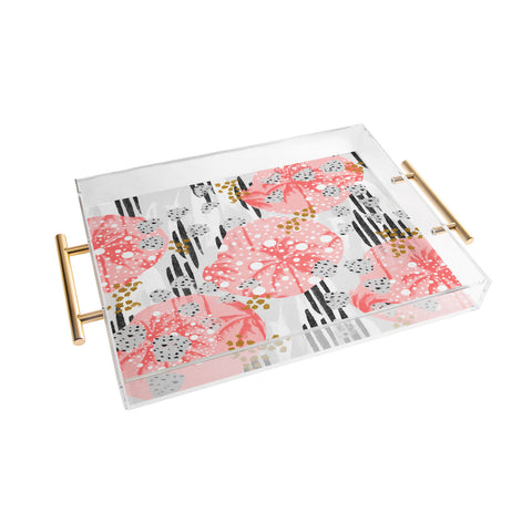 Marta Barragan Camarasa Abstract Tropical Acrylic Tray