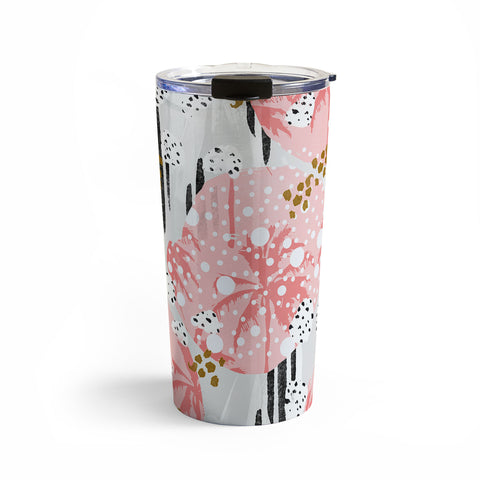 Marta Barragan Camarasa Abstract Tropical Travel Mug