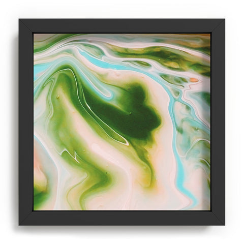 Marta Barragan Camarasa Abstract watercolor marble I Recessed Framing Square