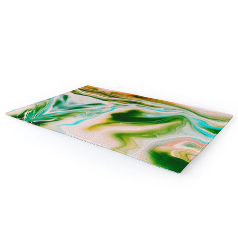 Marta Barragan Camarasa Abstract watercolor marble I Area Rug