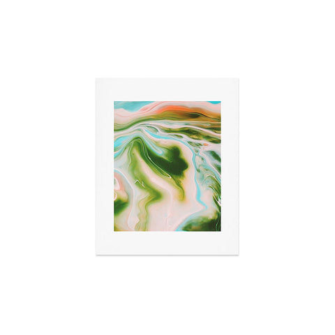 Marta Barragan Camarasa Abstract watercolor marble I Art Print
