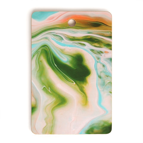 Marta Barragan Camarasa Abstract watercolor marble I Cutting Board Rectangle