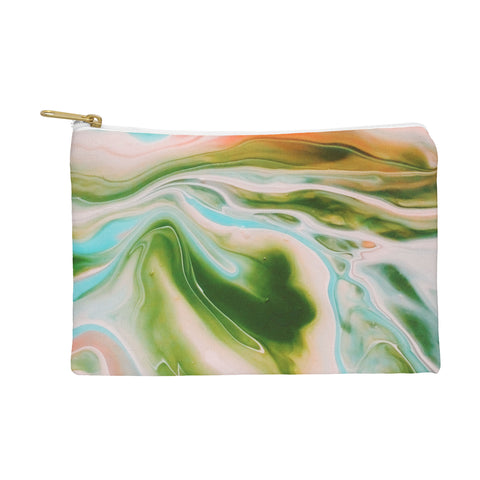 Marta Barragan Camarasa Abstract watercolor marble I Pouch