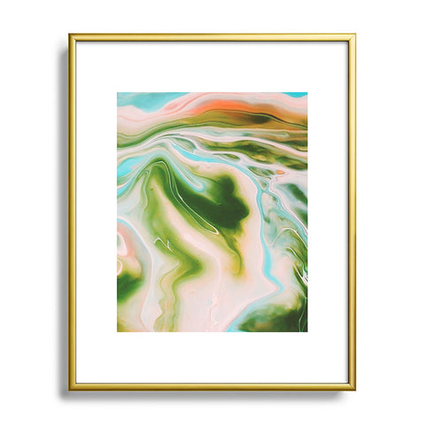 Marta Barragan Camarasa Abstract watercolor marble I Metal Framed Art Print