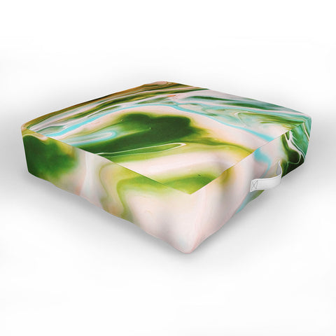 Marta Barragan Camarasa Abstract watercolor marble I Outdoor Floor Cushion